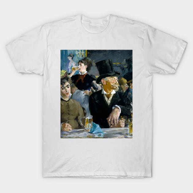 At the Cafe by Edouard Manet T-Shirt by Classic Art Stall